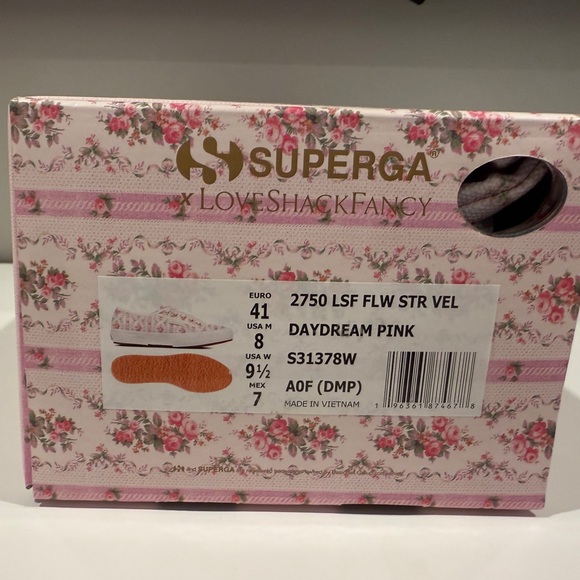 Superga Love Shack Fancy Daydream Pink Floral Sneakers - Picture 6 of 7